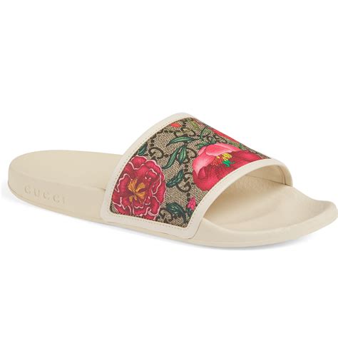 gucci slide with flowers|gucci floral slides nordstrom.